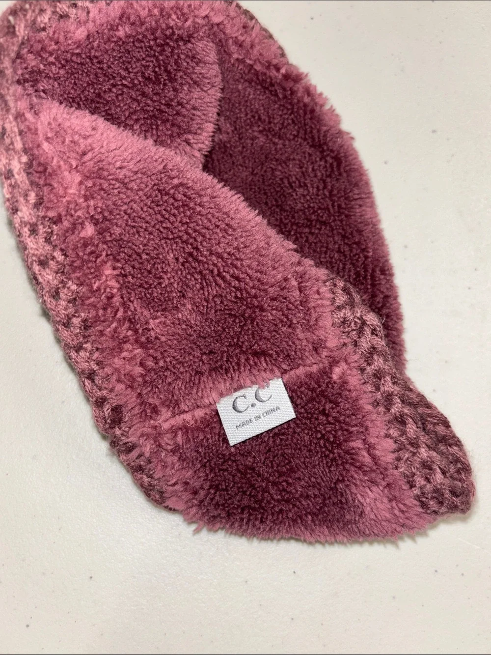 C.C Cable Knit Headband nwt fleece lined
